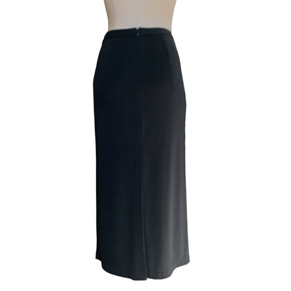 Ann Taylor Midi Skirt Sz 4P Black #81J - Picture 5 of 7